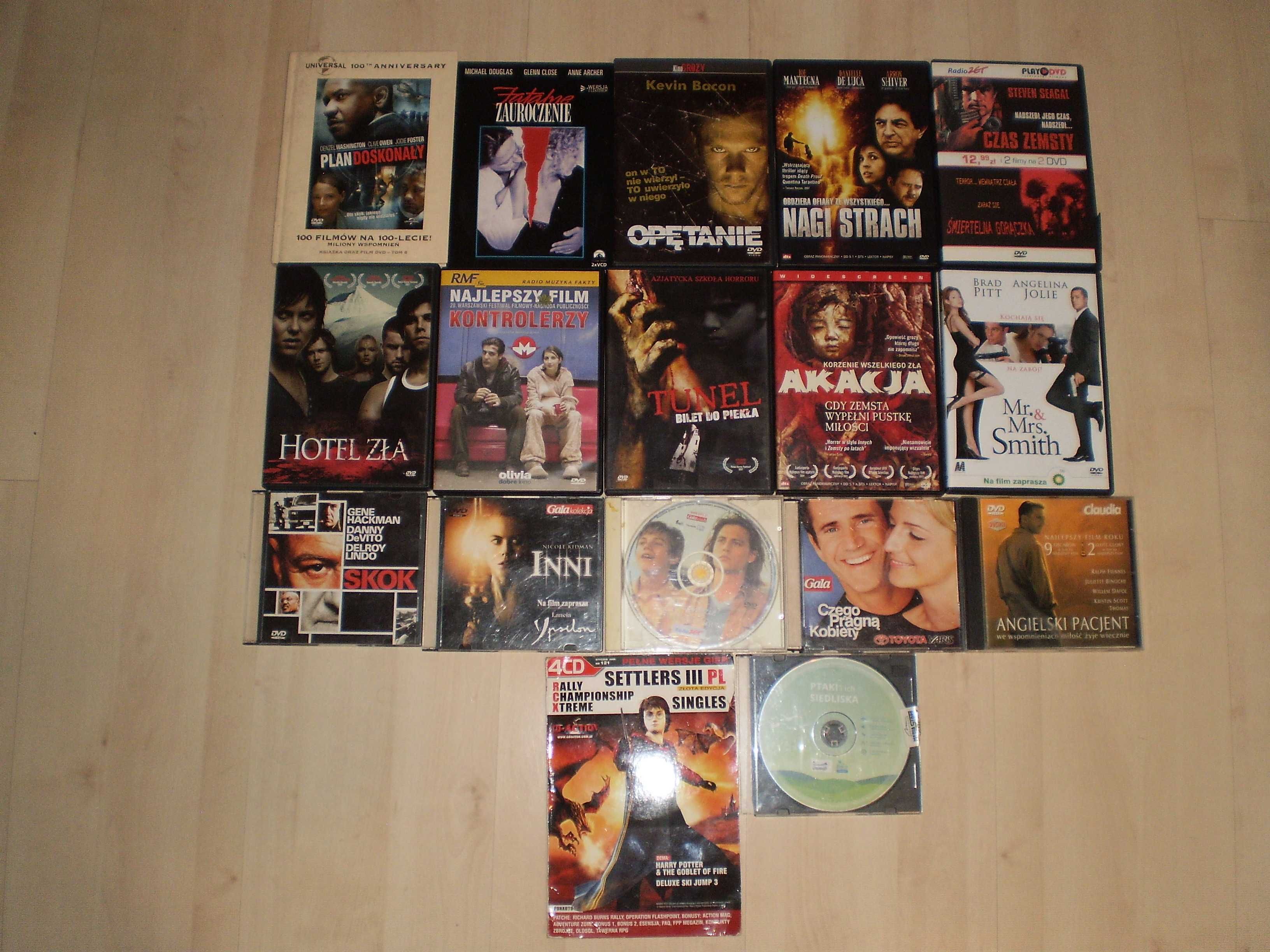 Płyty DVD CD głównie FILMY RÓŻNE!! muzyka,kilka GIER,w sumie 122 szt!!