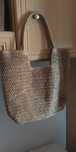 Rattanowa wiosenna torebka shopper bag na ramię