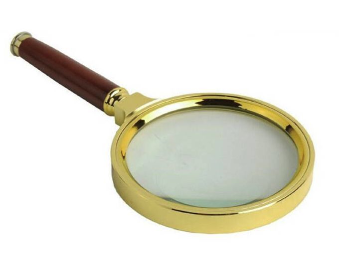 Lupa Ręczna Klasyczna Złota Szkło 60Mm