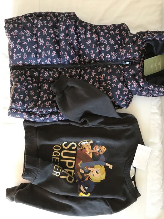 Nowy bezrękawnik H&M, bluza H&M 98/104 cm