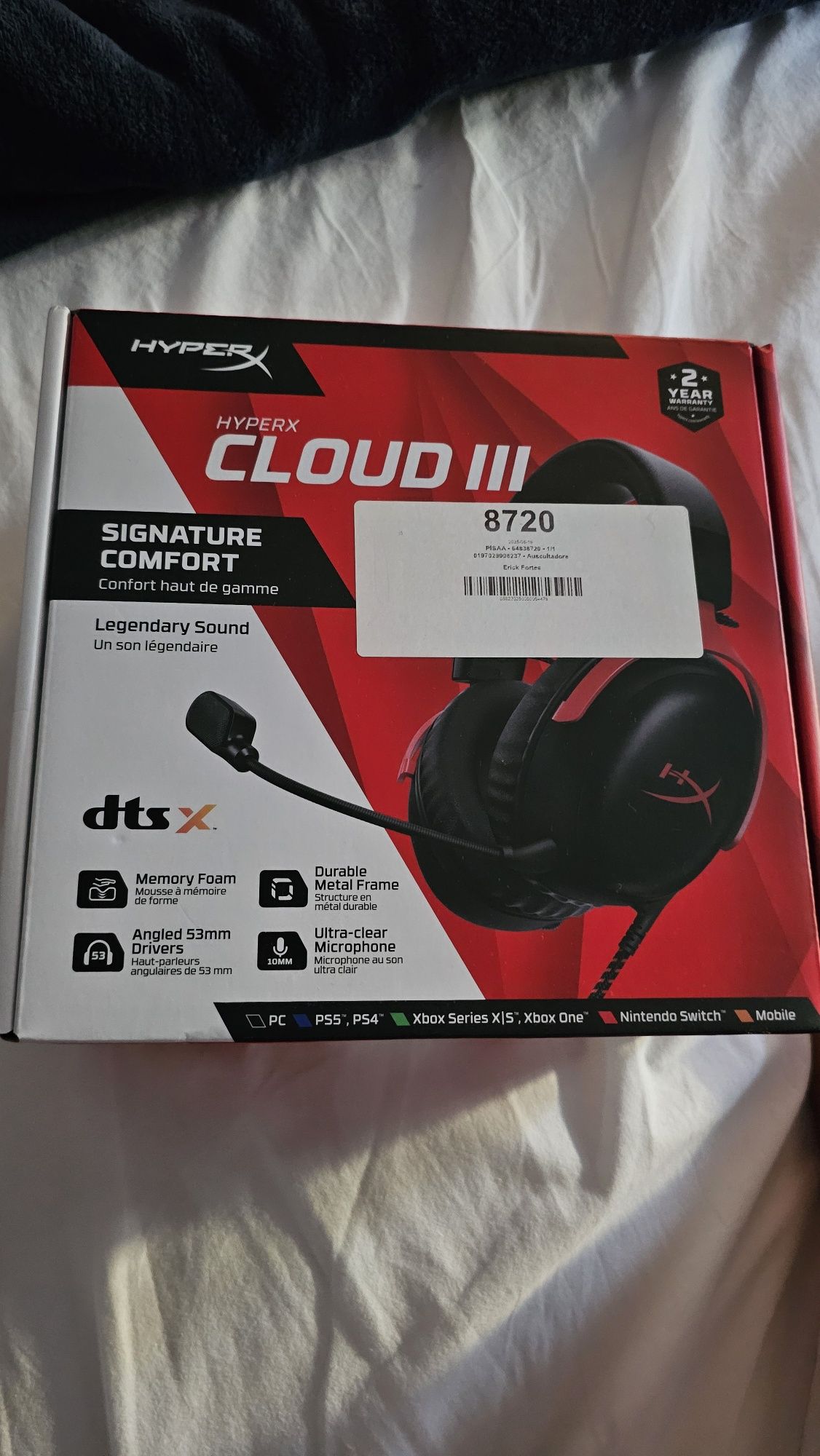 Vende-se headset HyperX Cloud III