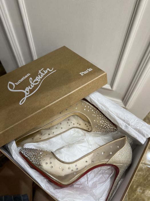 Туфли-лодочки Christian Louboutin Follies Strass в сетку