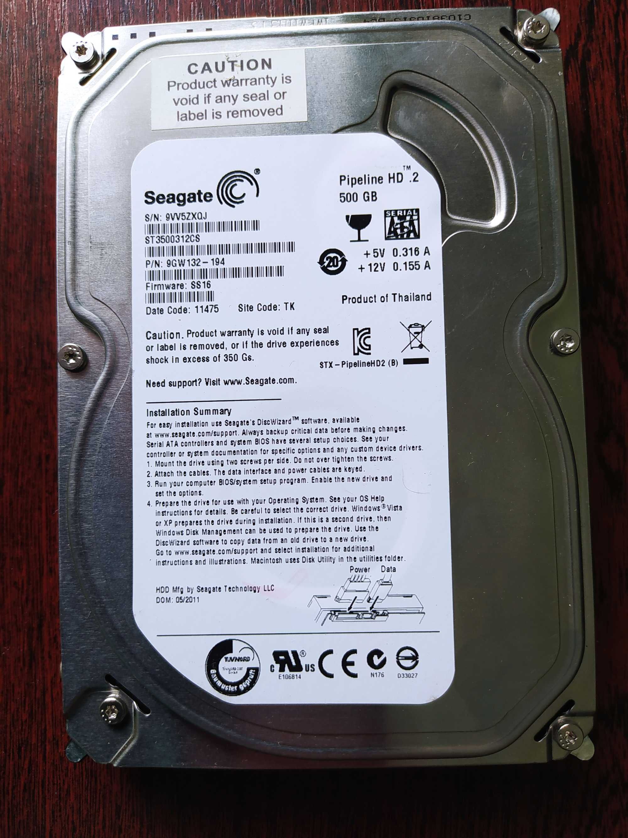 жесткий диск seagate pipeline hd 2 500gb