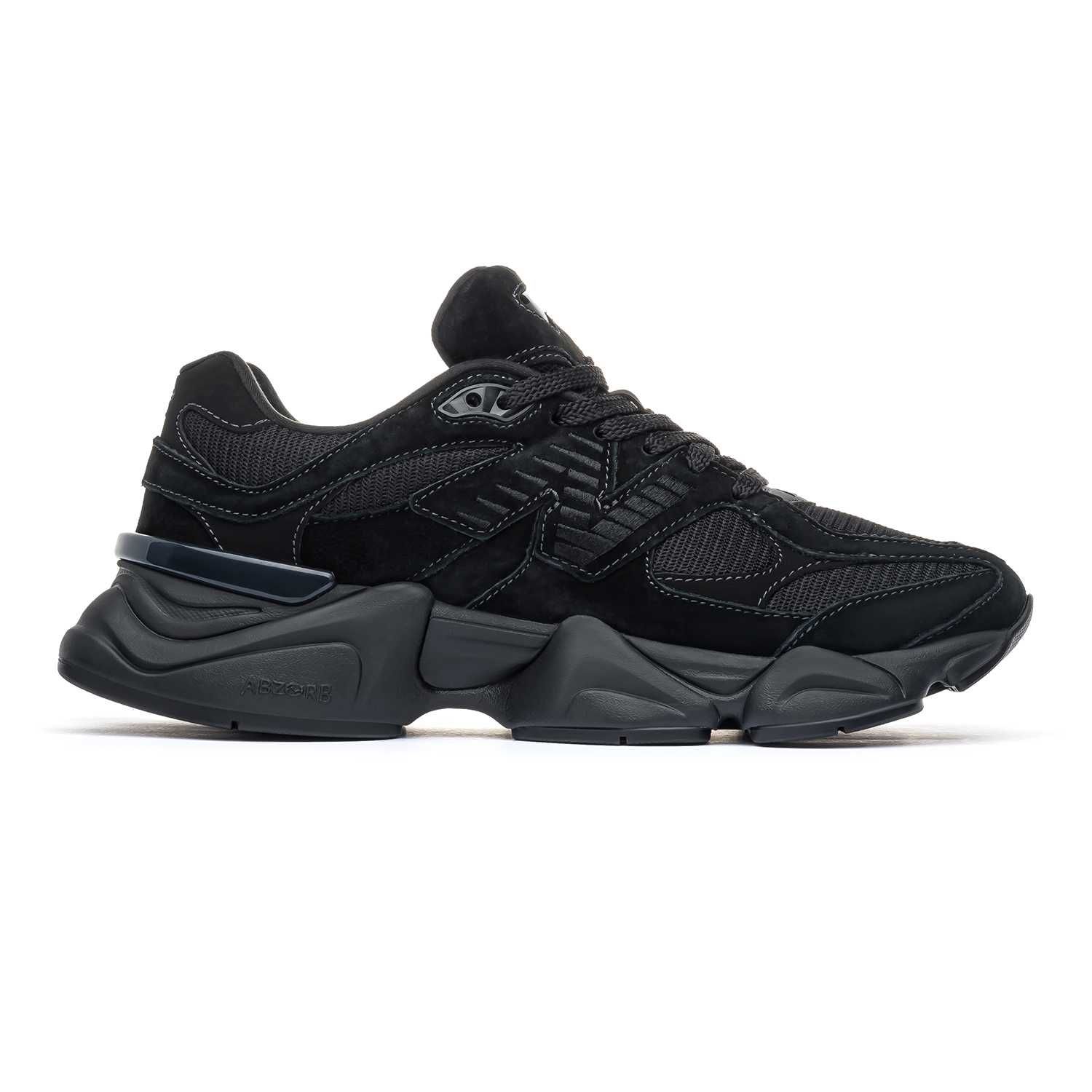 New Balance 9060 Triple Black кроссовки мужские new balance нью беланс