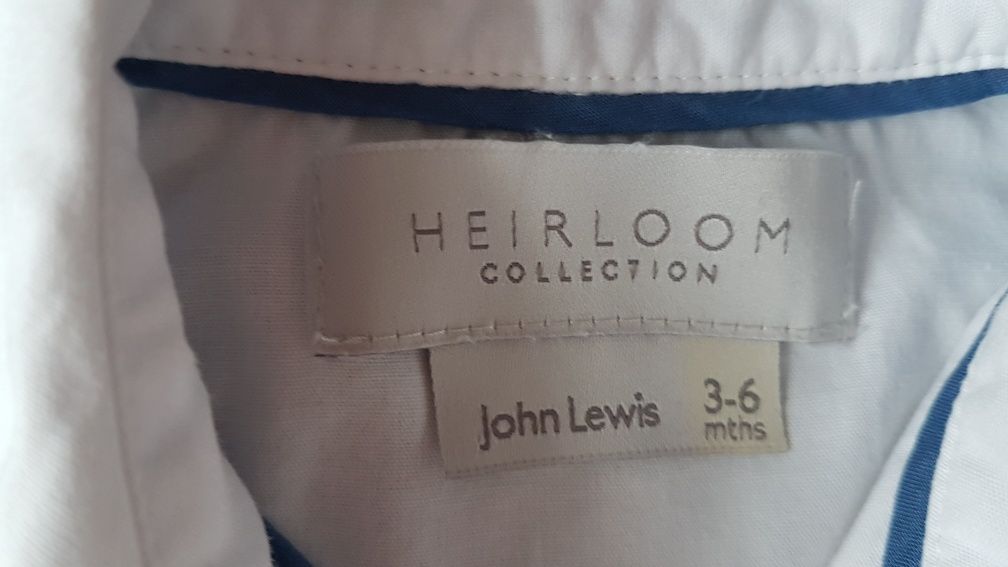 Koszula John Lewis 3 - 6 m biała