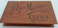 Caixa madeira, venda ameixas de Elvas, peça vintage