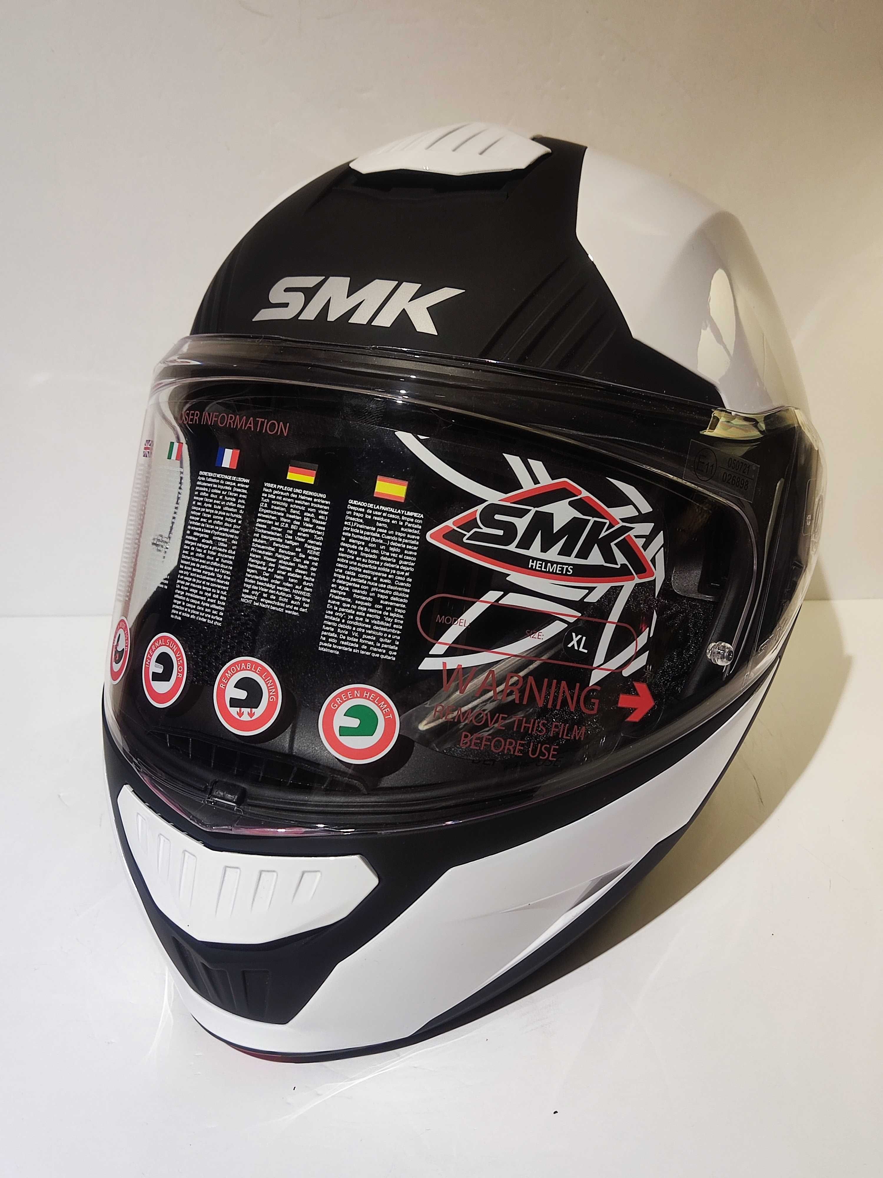 Capacete SMK modular dupla homologação P/J mota scooter novo