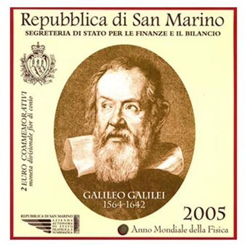 Moeda 2€ S.Marino 2005  – GALILEU GALILEI