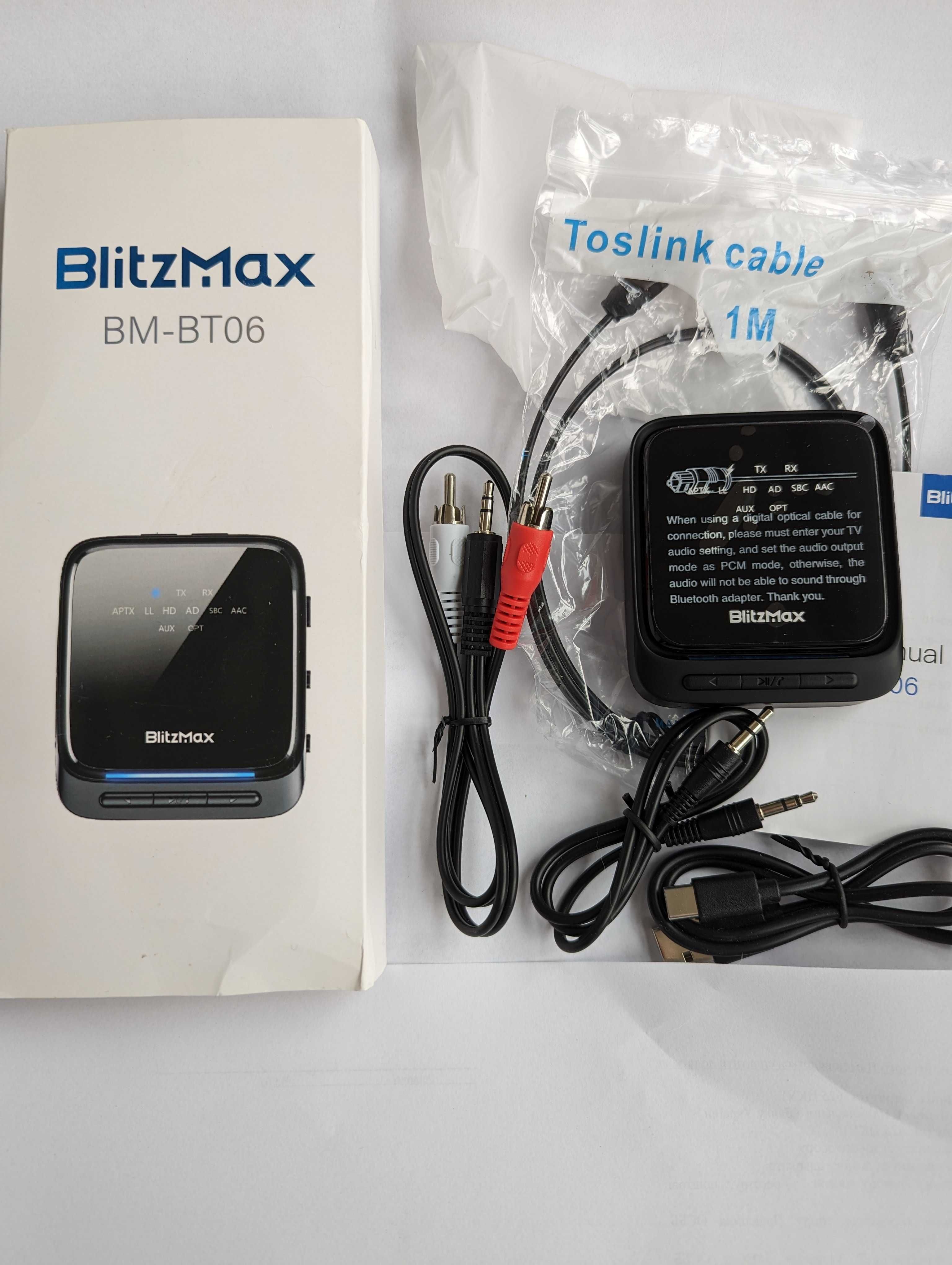 bluetooth rx/tx BlitzMax bm-bt06,  BT5.2 aptX/AD/HD/LL