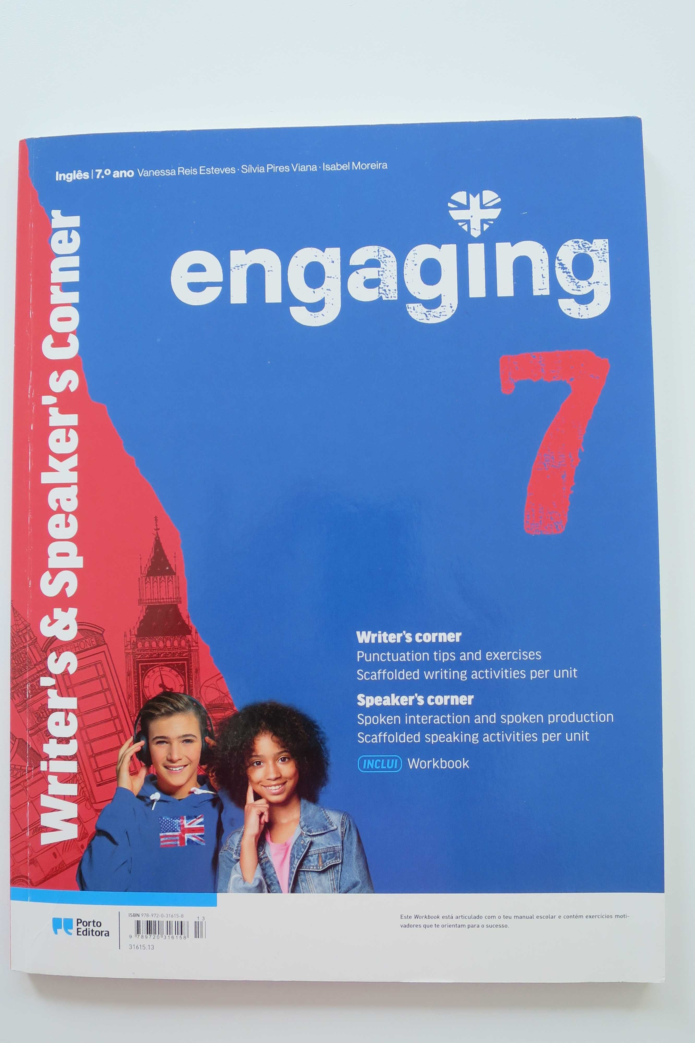 Caderno de atividades 7º ano Inglês “Workbook Engaging 7” Porto Editor
