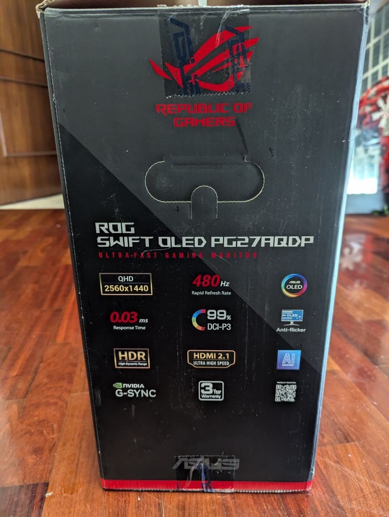 ROG Swift OLED PG27AQDP 480hz (Como novo)