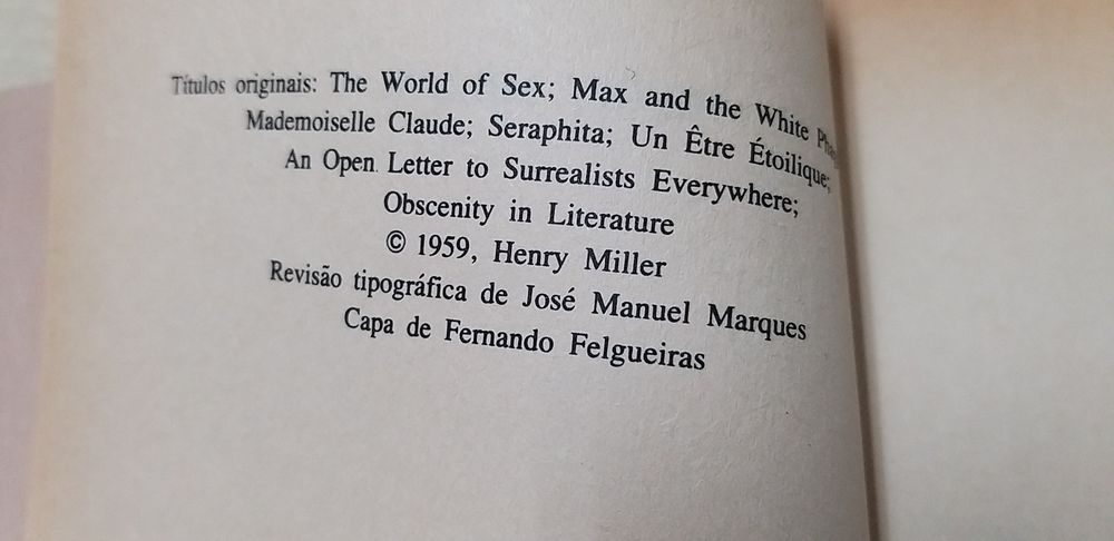 O Mundo do Sexo e Outros Textos.