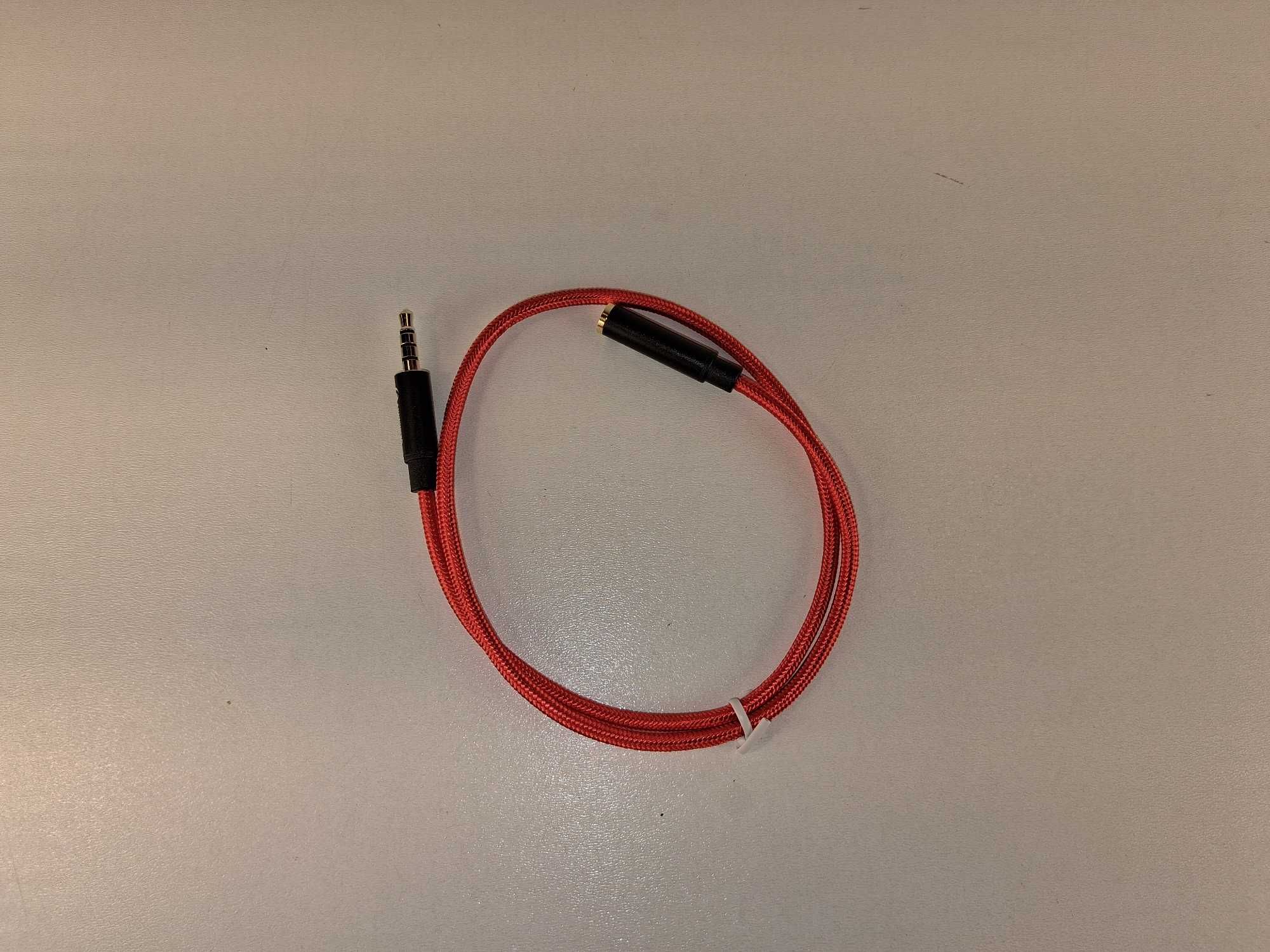 E183 Przedłużacz Kabla Audio Jack 3.5mm Czerwony