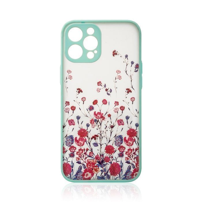 Design Case Etui Do Iphone 12 Pro Pokrowiec W Kwiaty Jasnoniebieski