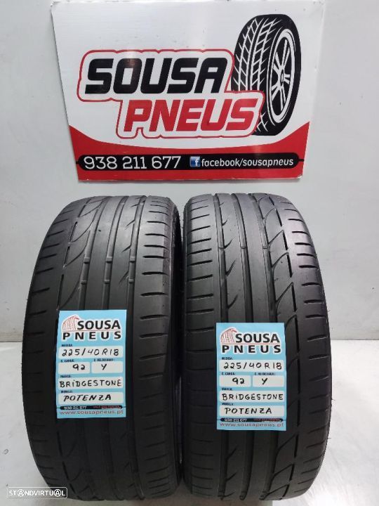 2 pneus semi novos 225-40r18 bridgestone - oferta dos portes 120 EUROS