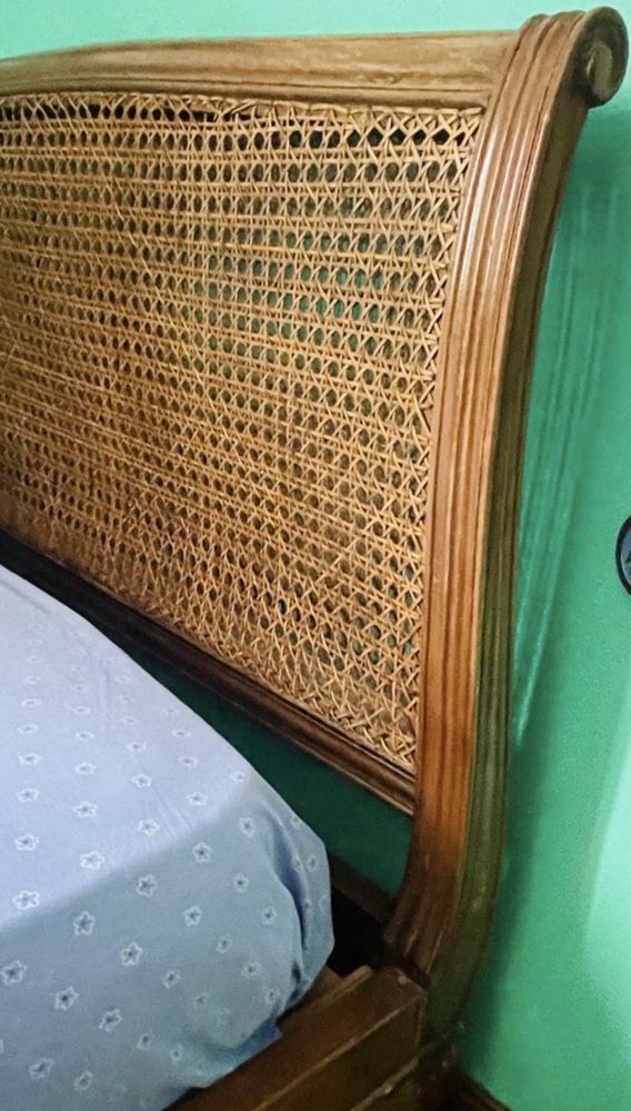 Cama de madeira 90 x 200 cm com colchão