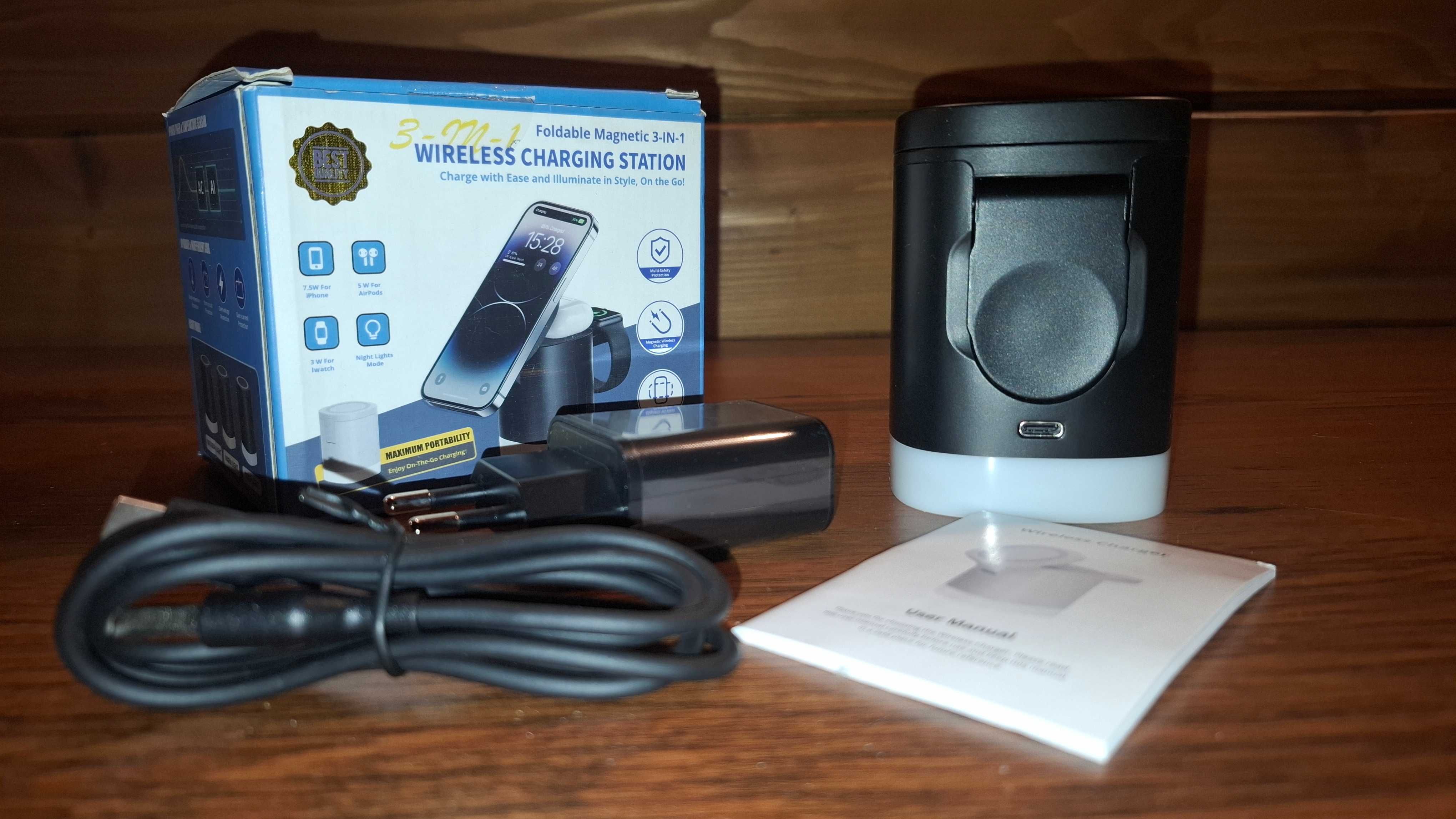 Ładowarka Bezprzewodowa 3 w 1 - Wireless Charger 3 in 1