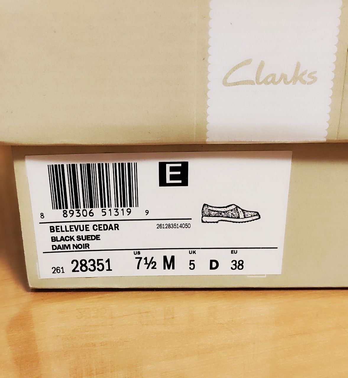 Туфлі жіночі замшеві Clarks 38