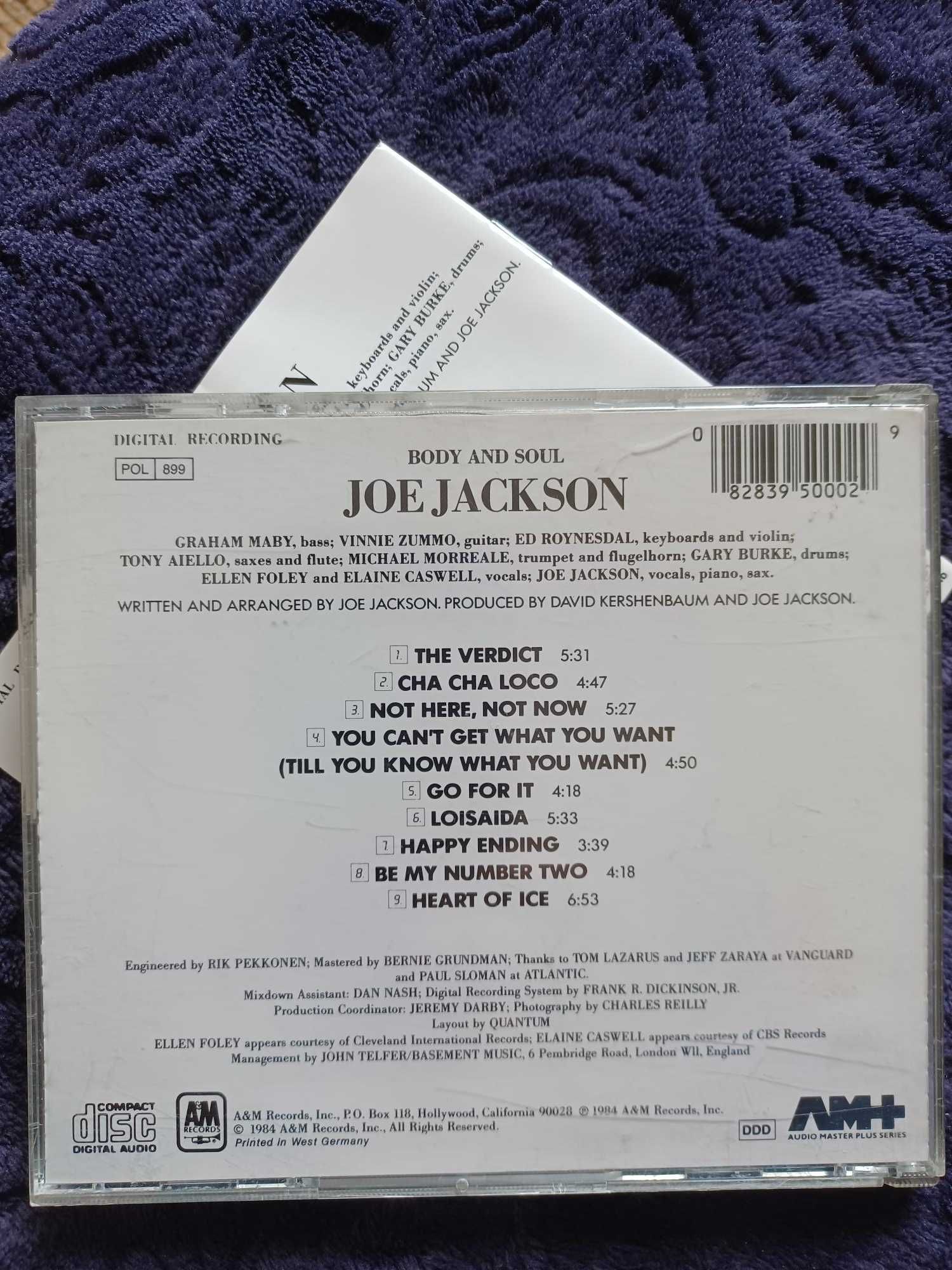 Joe Jackson – Body And Soul 1Press 1984 NM