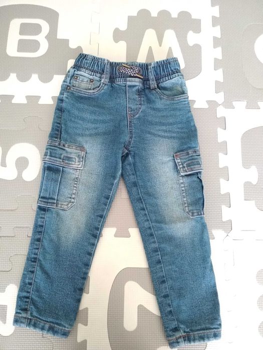 Spodnie jeans, chłopięce, ocieplone, rozm. 110, CoolClub