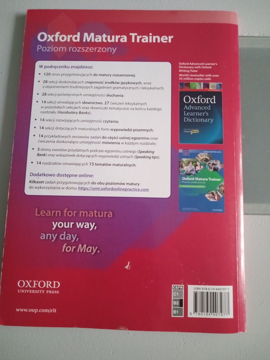 Podręcznik ,, Oxford Matura Trainer ,, - poziom rozszerzony