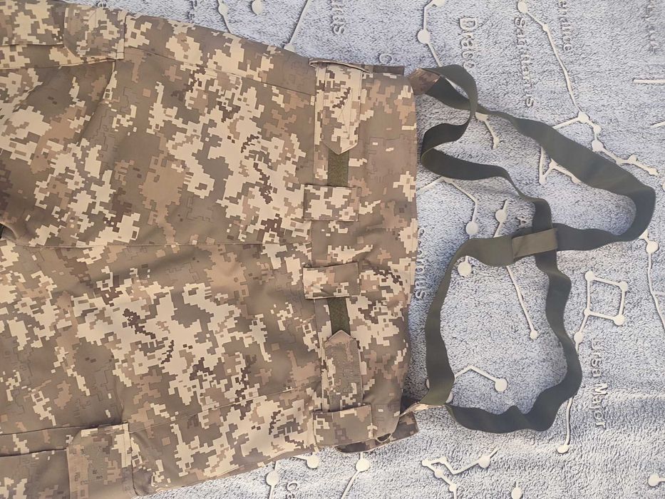 Штани зимові військові (піксель) з підтяжками