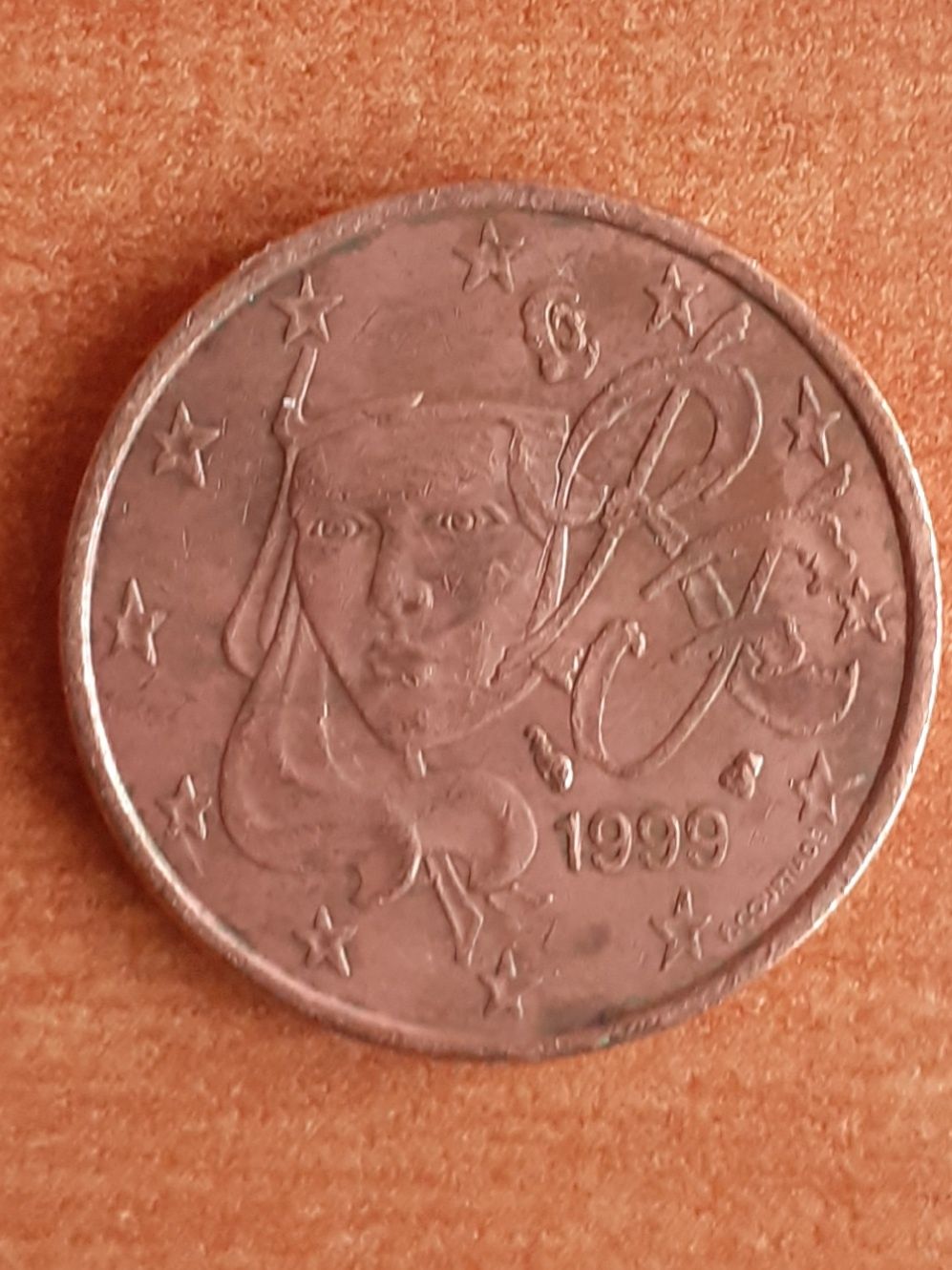 Moneta 5 euro cent.