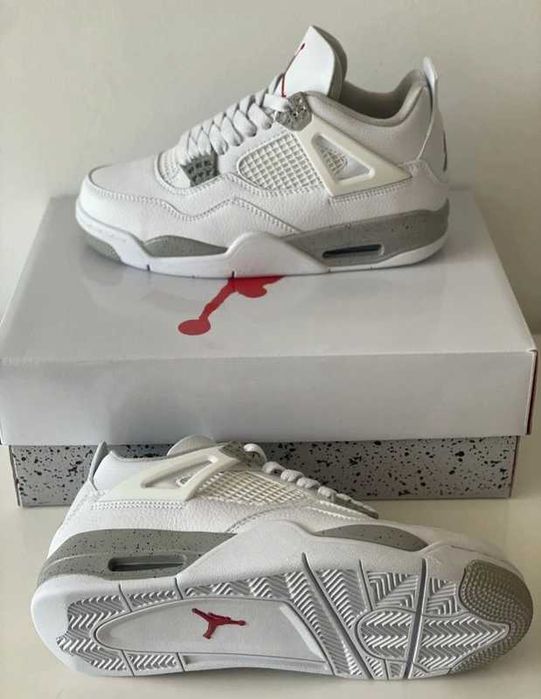 "Buty koszykówki "Nike_Air_Jordan_4_Retro_White_Oreo_Roz.37.5