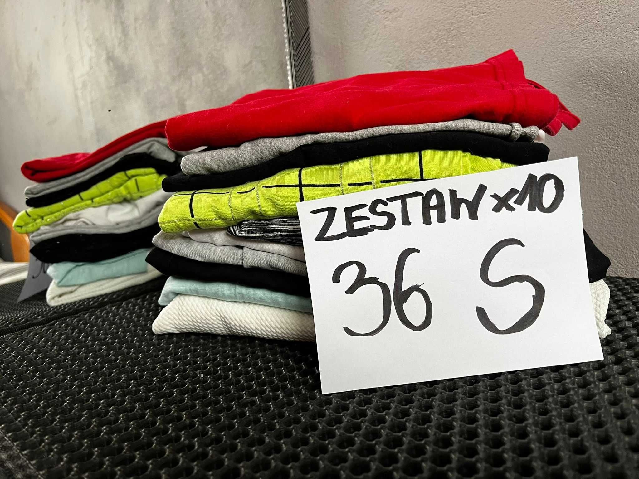 Zestaw Ubrań Rozmiar S 36 - paka reklamówka siatka ciuchy ubrania
