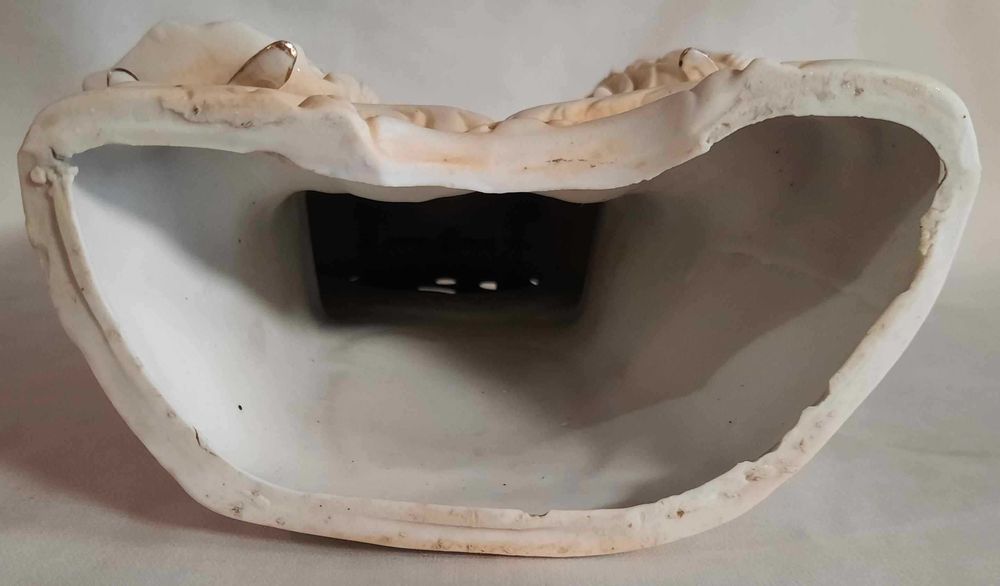 Piękny Zegar Kominkowy Secesja Porcelit