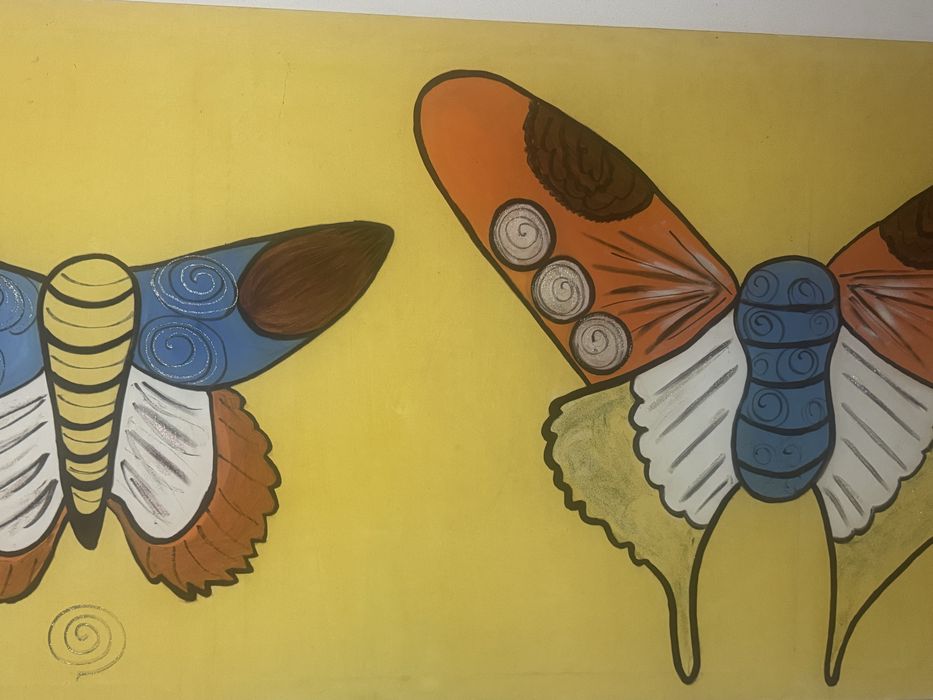 Tela pintada a oleo de 1,50 por 1 metro