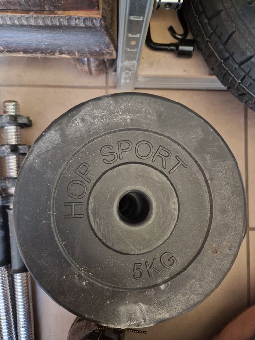 Zestaw obciążeń bitumicznych sztangą