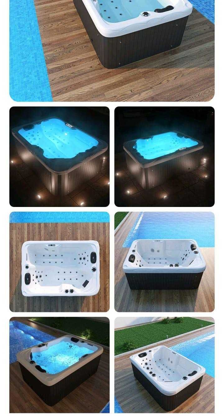 Basen z hydromasażem I Jacuzzi Whirlpool Outdoor LEVANZO biały 190x135