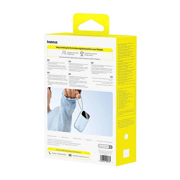 Powerbank Baseus EnerFill FC31/20000mAh 45W z wyświetlaczem z kablami