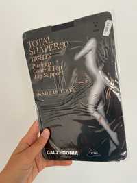 nowe czarne rajstopy 30 den matowy total shaper Calzedonia