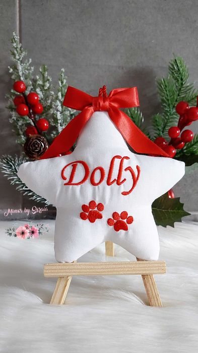 Estrela de Natal bordada - Personalizado
