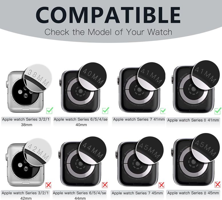 3 Sztuki Folia Ochronna Apple Watch 8,7 41mm / 6,5,4,Se 40mm /3,2 38mm