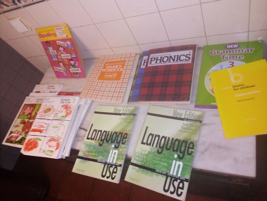 Conjunto de Livros Criança Aprendizagem de Inglês