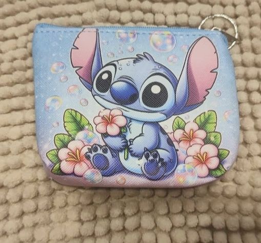 Portmonetka kawaii niebieska Stitch, nowa

Nowa