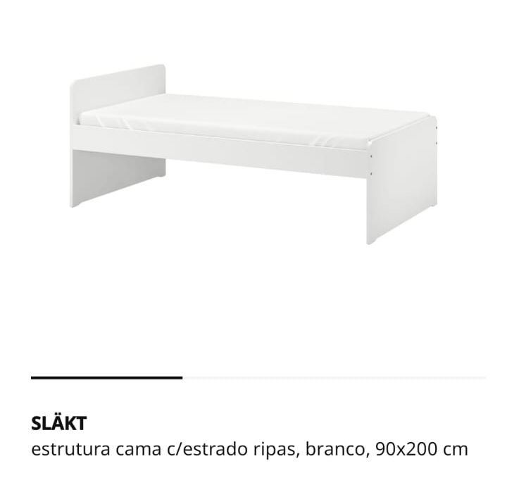 Cama individual nova com estrado