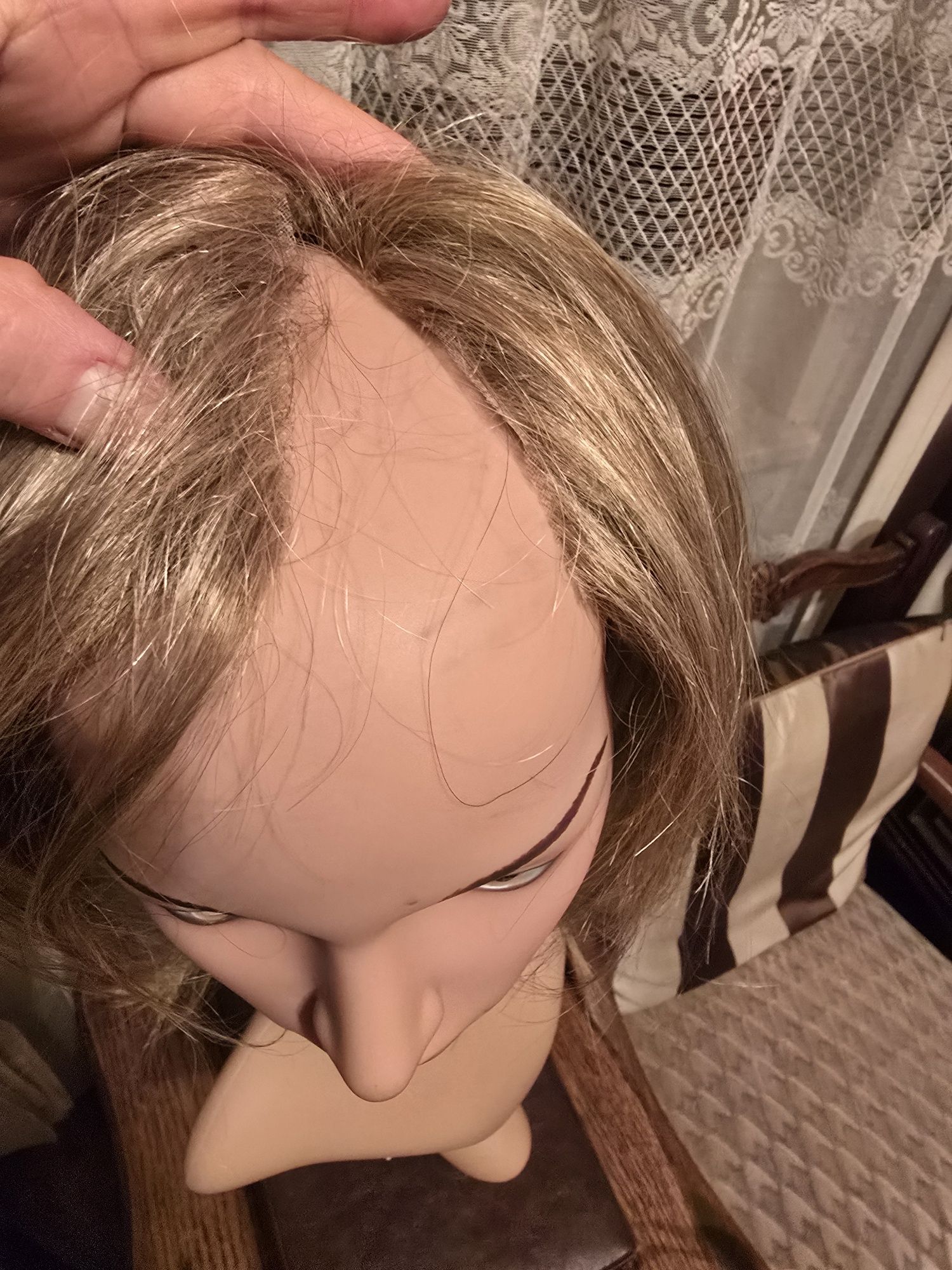 Gisela Mayer peruka, półperuka, topper blond
