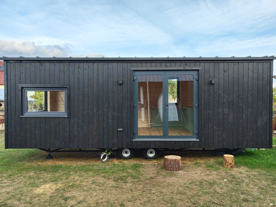 Całoroczny Domek mobilny letniskowy 8x3m, Tiny house, Glamping.