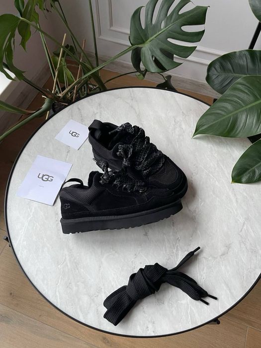 Зимові Жіночі Ugg Lowmel Sneaker Black натуральна замша та очвина