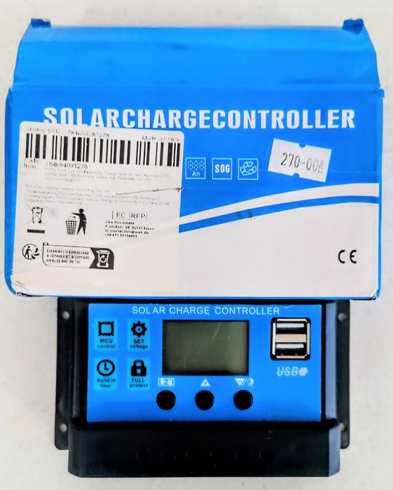 Контролер солнечных панелей Solar controller PWM 20А 12/24В