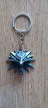 WIEDZMIN WITCHER WILK NOWY fantasy medalion brelok breloczek szary