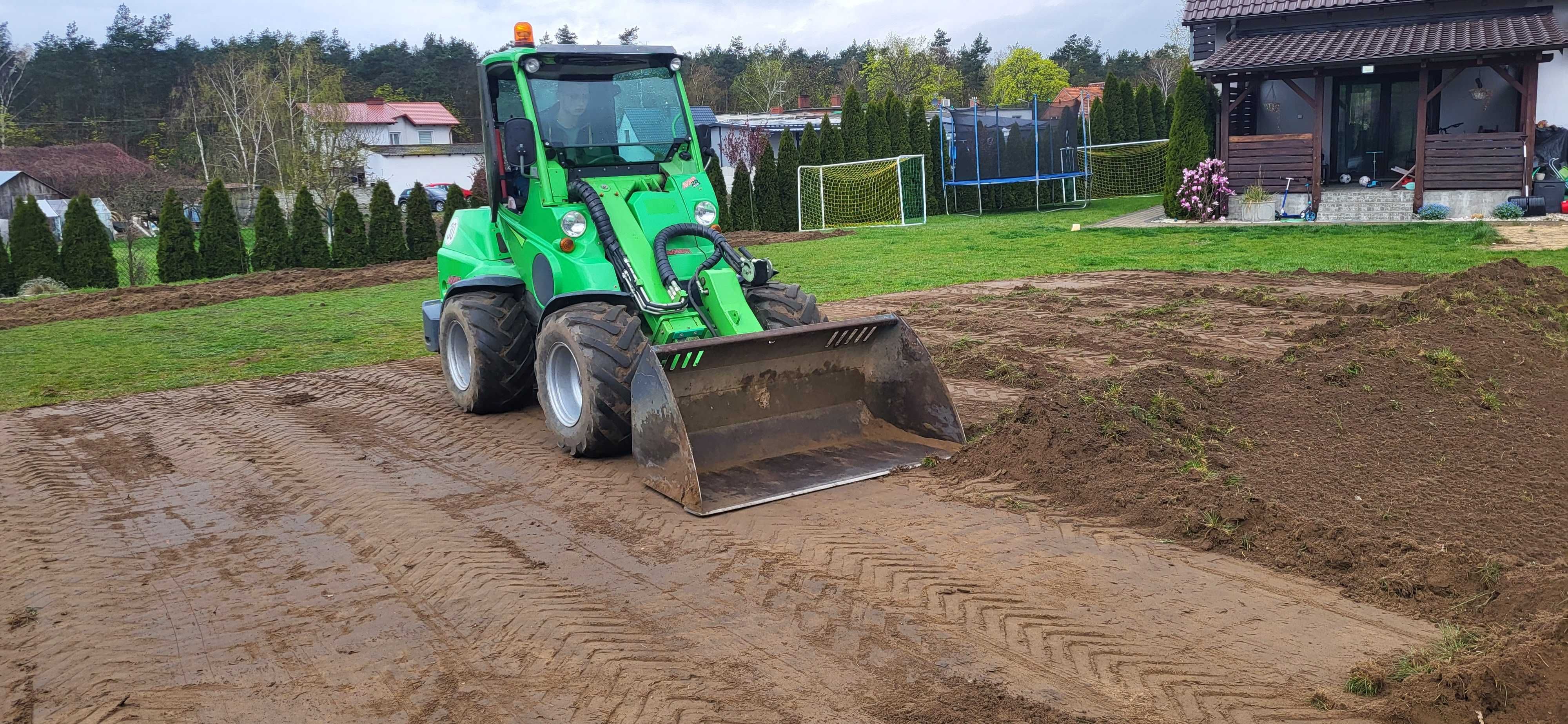 Ziemia Piasek Kamień Minikoparka Ładowarka Kompost Terrawit Drenaż