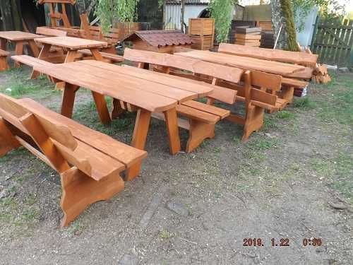 Meble ogrodowe drewniane na taras , SOLIDNE, pomalowane !!! Zestaw !!!