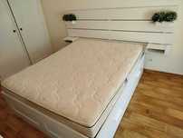 Cama de casal IKEA com 4 gavetões + cabeceira NORDLI + colchão