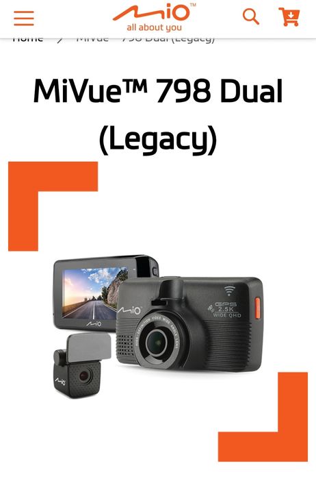 Kamera samochodowa Mio 798 Dual wi-fi GPS