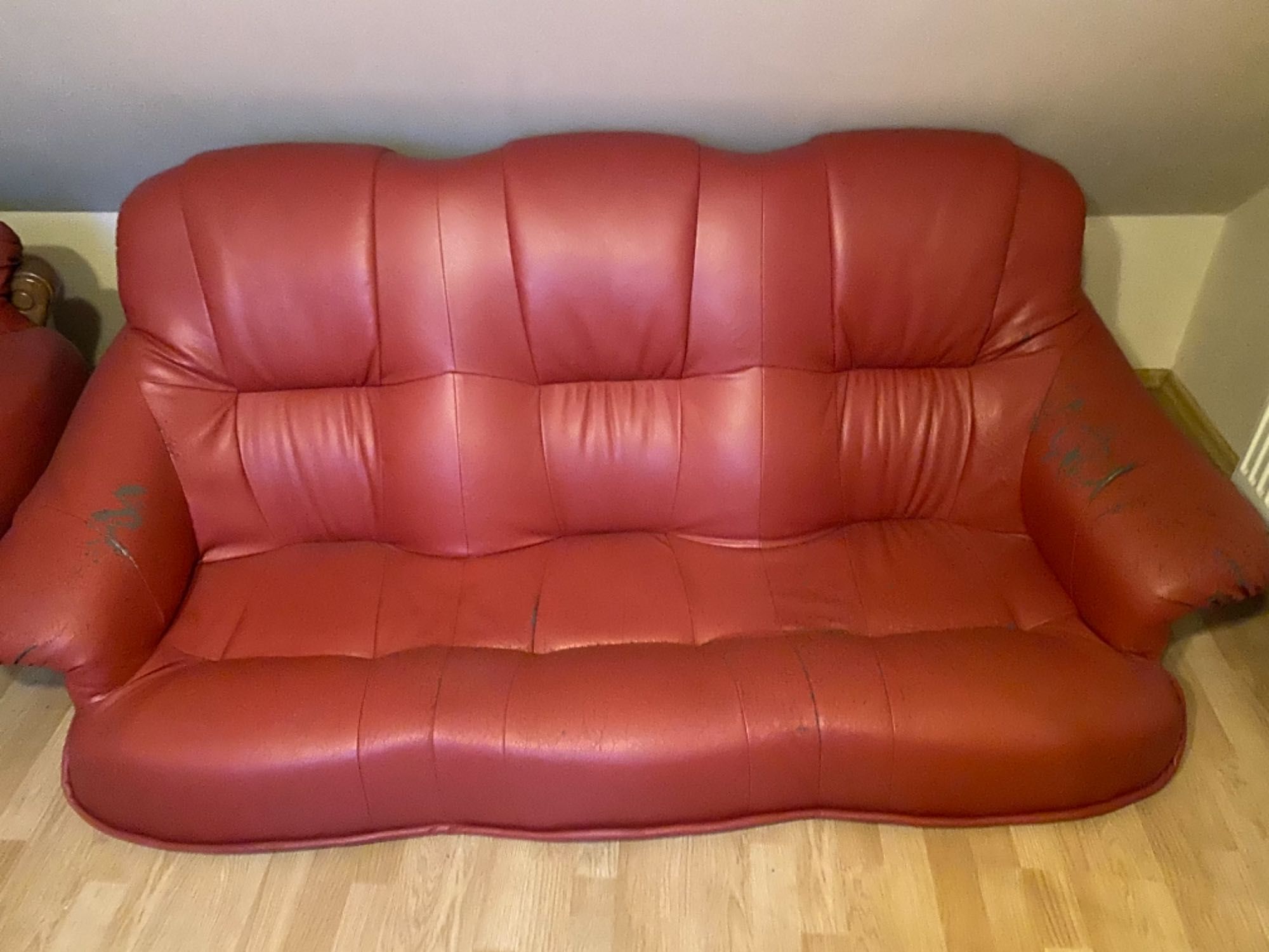 Stylowe meble drewniane dąb naturalny sofa 3 os. i 2 fotele (stelaże)